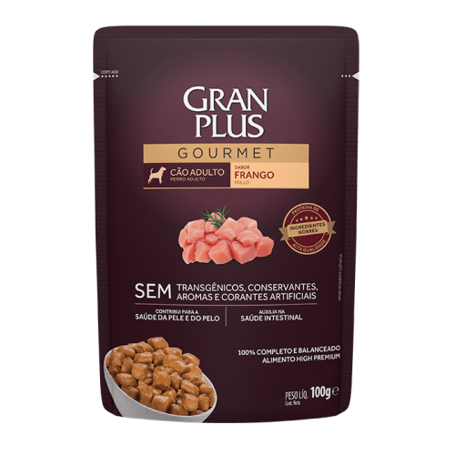 Gran Plus Gourmet Perro Adulto Pollo Pouch 100g