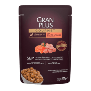 Gran Plus Gourmet Perro Adulto Salmón y Pollo Pouch 100g