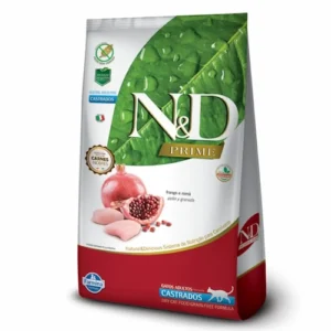 N&D Prime Gatos Adultos Castrados Pollo y Granada 7.5kg