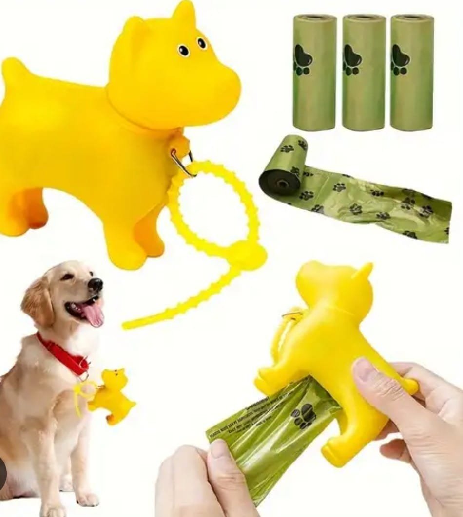 ff Dispensador de Bolsitas Para Popo en Forma de Perro