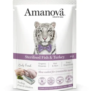Amanova Cat Sterilized Fish Turkey 85g