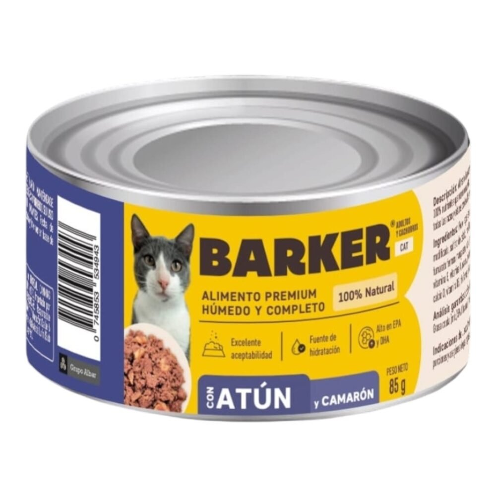 Comida Húmeda Barker Cat Atún Camarón 85g