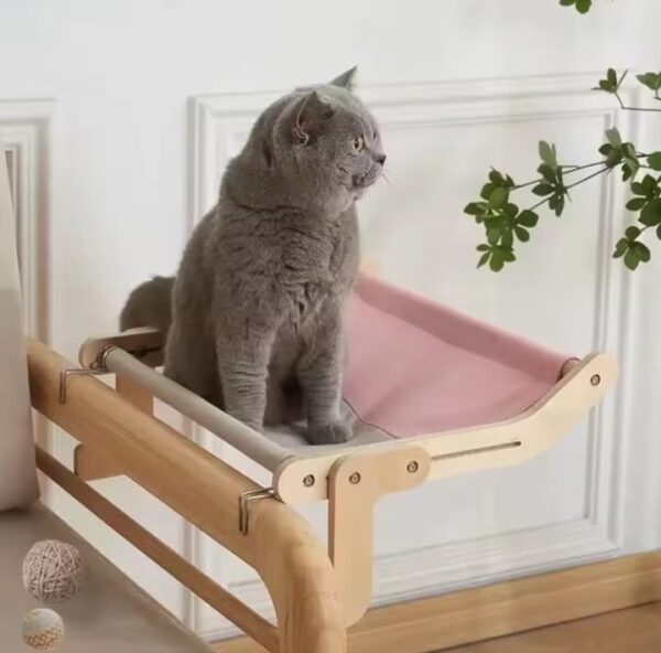 jjhgf Cama Hamaca de Madera Para Gatos