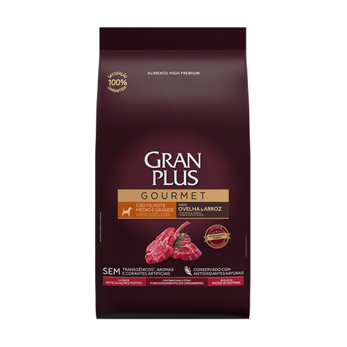 Gran Plus Gourmet Perro Adulto Med/Grande Cordero Arroz 15k