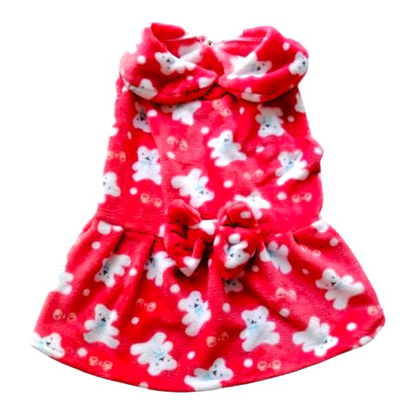 Vestido de Felpa Rosado Talla 1
