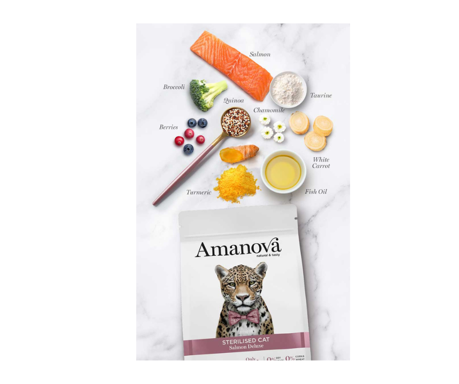 Amanova Gato Adulto Esterilizado Salmón Deluxe Grain Free 6Kg