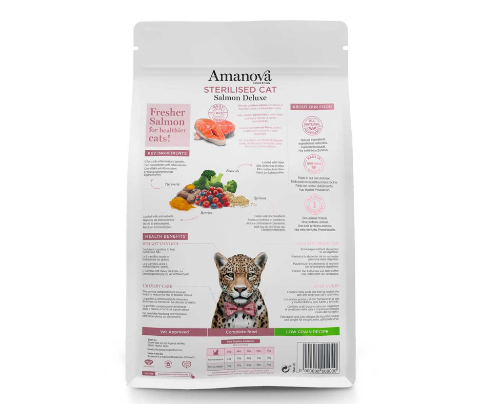 Amanova Gato Adulto Esterilizado Salmón Deluxe Grain Free 6Kg
