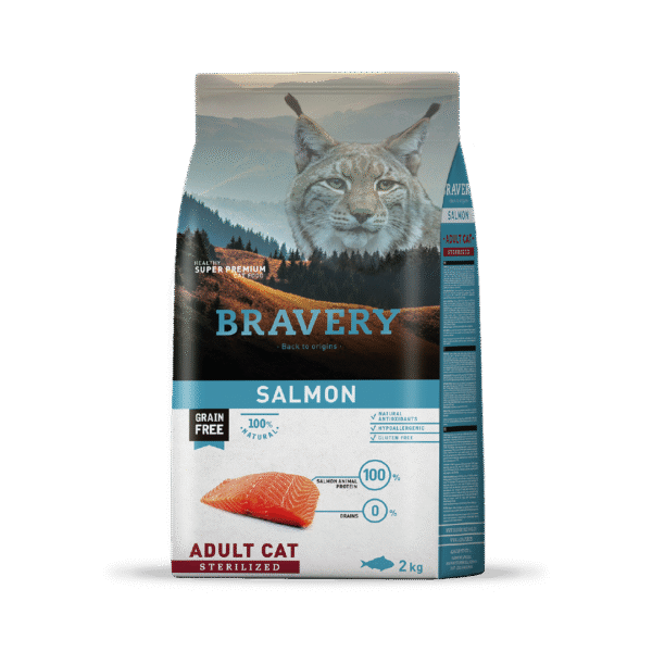 4GA020033-1 Bravery Salmón Adult Cat Sterilized 2Kg-Gatos Adultos Esterilizados