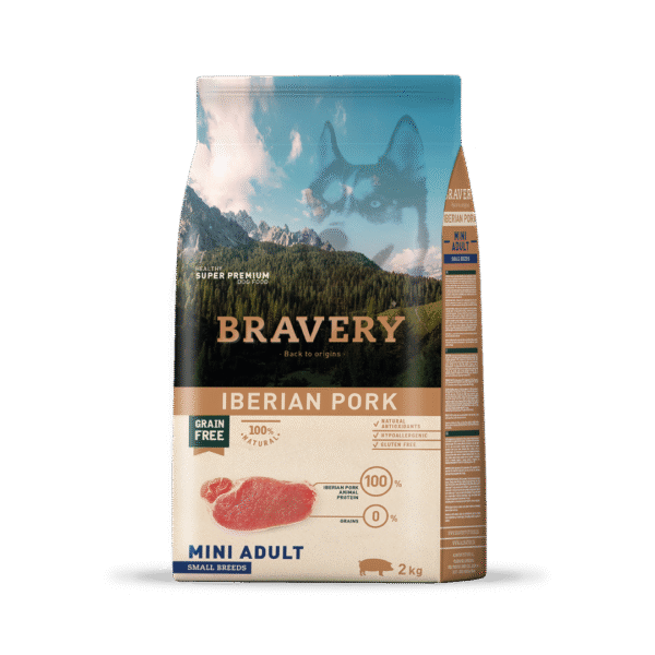 Bravery Iberian Pork Mini Adult Small Breed 2Kg-Perros Adultos mini Cerdo Ibérico