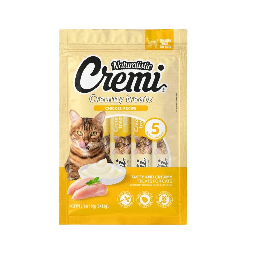 C2470-1 Naturalistic Cremi Pollo para Gatos - Pack 12g x 5 Tubos