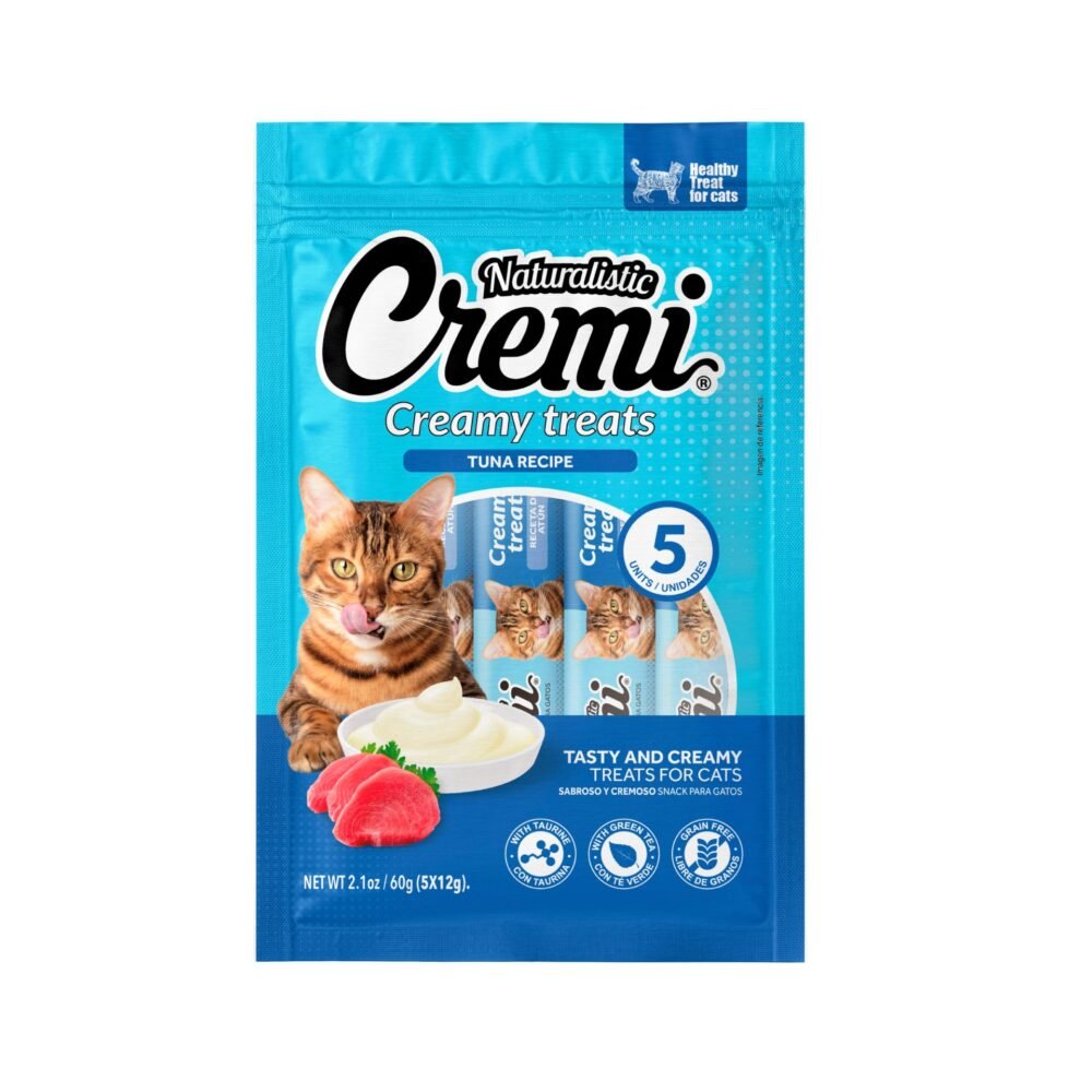 Naturalistic Cremi Atún para Gatos - Pack 12g x 5 Tubos