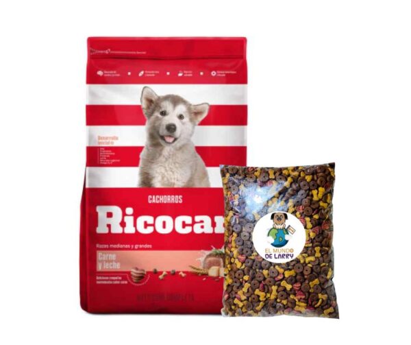 Ricocan Cachorro Raza Med/Grande Carne y Leche 1Kg Granel