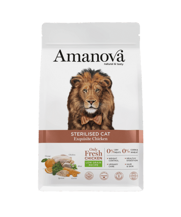 Amanova Gato Adulto Esterilizado Pollo Low Grain 6Kg