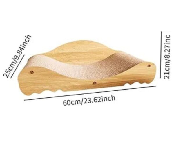 Rascador Ondulado de Cartón con Respaldar