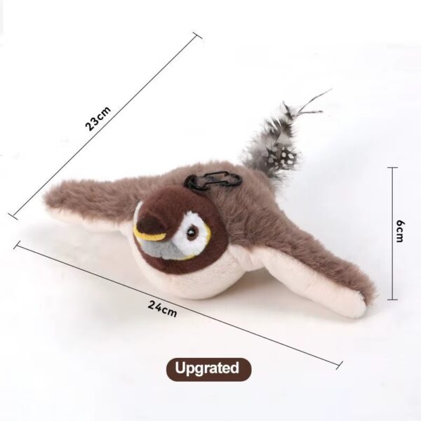 Juguete de Peluche Pájaro Interactivo con Sonido para Gatos