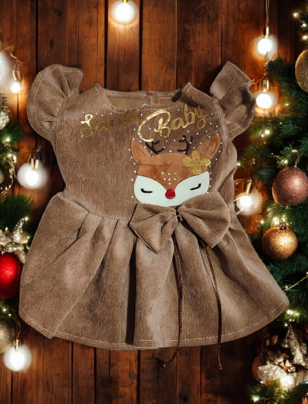 Vestido Reno Corduroy para Mascotas