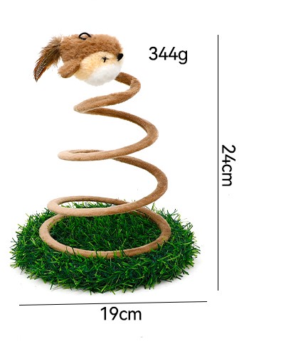 Juguete Resorte y Ave Cantora para Gatos