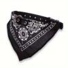 negro Collar con Bandana XL para Perros