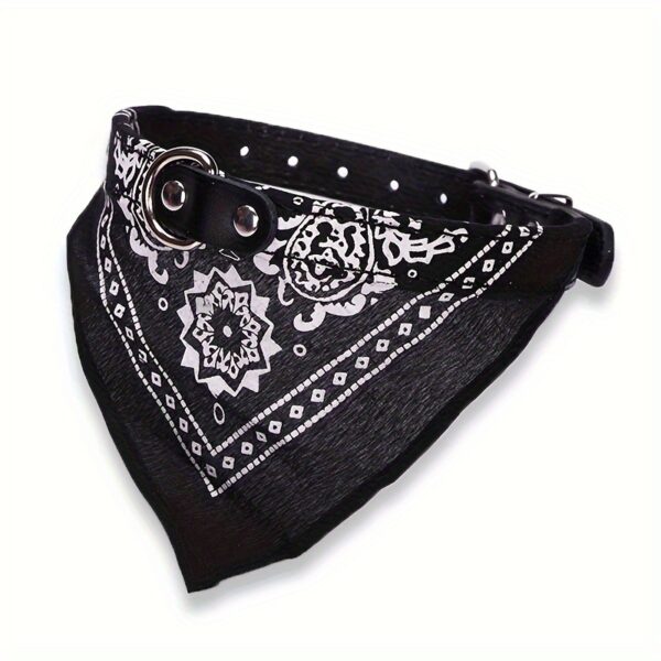 negro Collar con Bandana XL para Perros