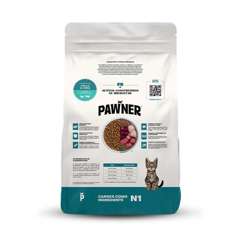 Pawner Cat Kitten Pollo Carne - Gatitos