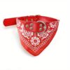 rojo Collar con Bandana XL para Perros