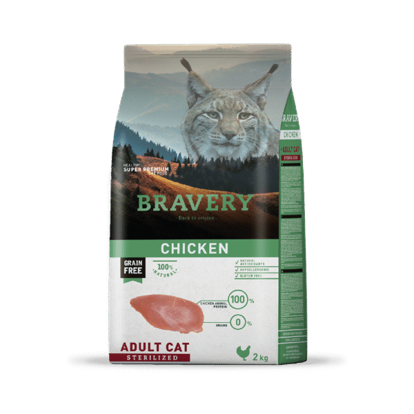 Bravery Chicken Adult Cat Sterilized 2Kg-Gatos Adultos Esterilizados