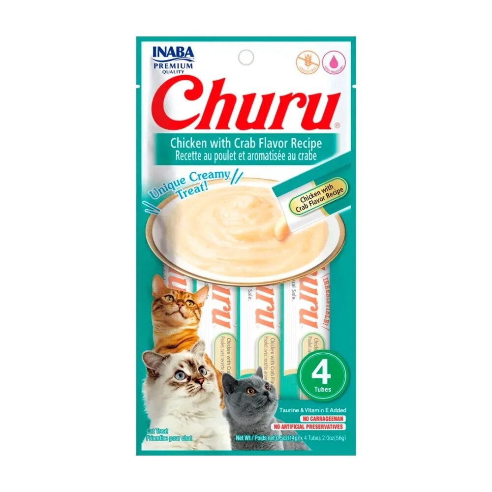 churu pollo cangrejo Churu Cat Pollo con Cangrejo 14g x 4 Tubos