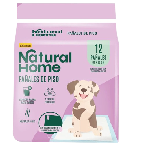Natural Home Pañales de Piso Barker x 12 Unidades