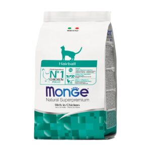 hairball Monge Feline Adult Hairball Control 1.5kg - Control de Bolas de Pelos
