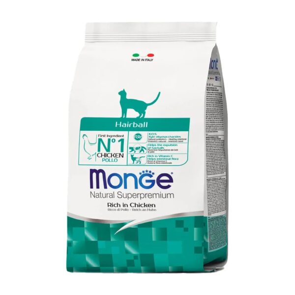 Monge Feline Adult Hairball Control 1.5kg - Control de Bolas de Pelos
