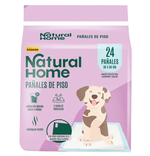 Natural Home Pañales de Piso Barker x 24 Unidades