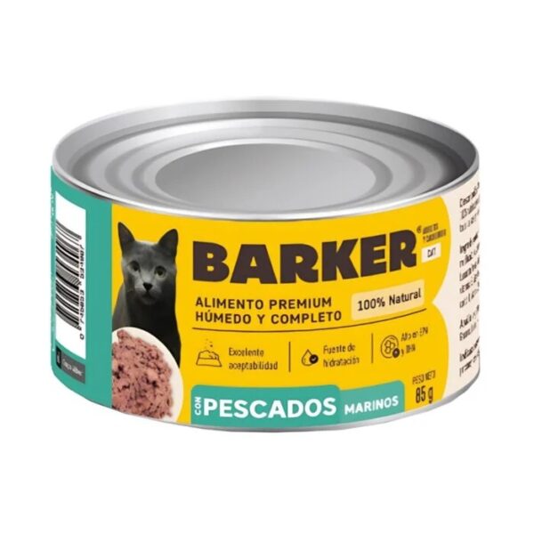 Comida Húmeda Barker Cat Pescados Marinos 85g