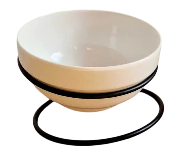 Plato Elevado con Base de Metal