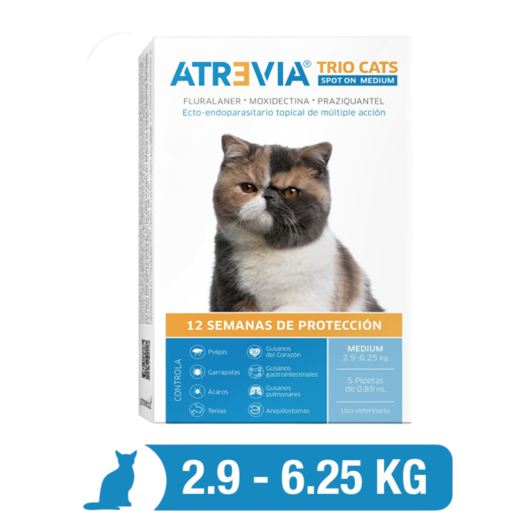 Atrevia-trio-cats-medium Atrevia Trio Cats Spot On Medium(2.9 a 6.25 Kg) x 1 Pipeta