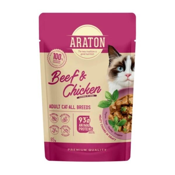 araton beef Araton Cat Beef & Chicken in Gravy 85g