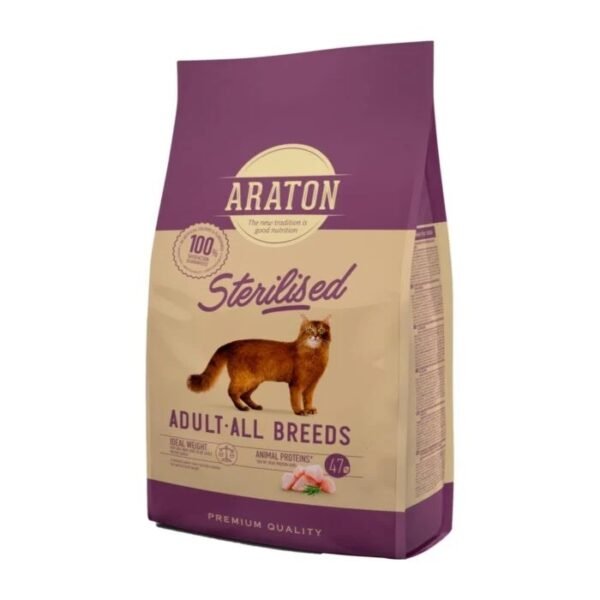 araton esterilizado pollo Araton Gatos Adultos Esterilizados Poultry (Pollo, Pato y Pavo) 1.5kg - All Breed