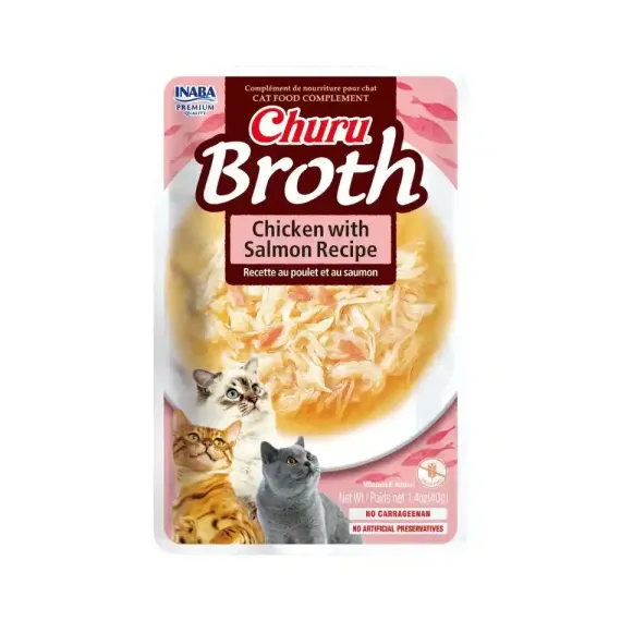 Churu Cat Broth Chicken & Salmón - Caldo Pollo con Salmón 40g