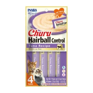 Churu Cat Hairball Tuna - Atun Control de Bolas de Pelos 4 Tubos