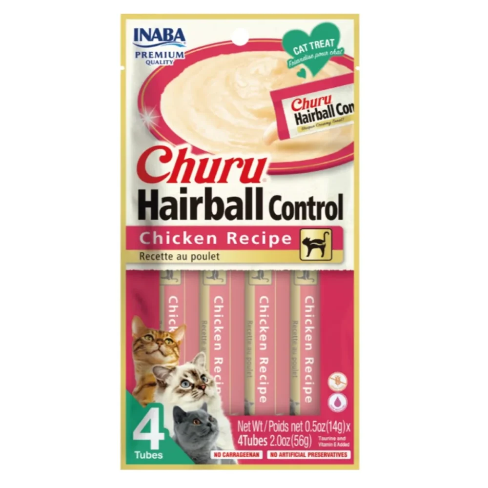 churu hairball pollo Churu Cat Hairball Chicken - Pollo Control de Bolas de Pelos 4 Tubos