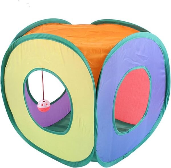 cubo gato Tunel Cuadrado Plegable para Gatos