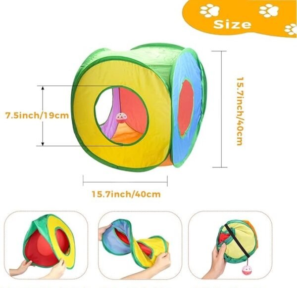 cubo gato1 Tunel Cuadrado Plegable para Gatos